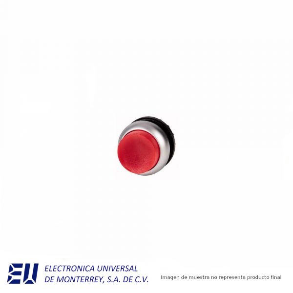 BOTON M22 22.5MM ILUMINADO EXTENDIDO ROJO  -  M22-DLH-R