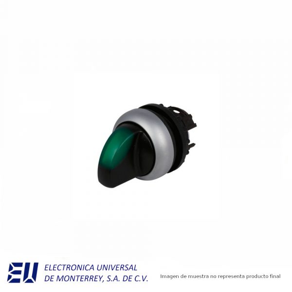 SELECTOR ILUMINADO M22 22.5MM 2 POSICIONES SOSTENIDO  -  M22-WRLK-G