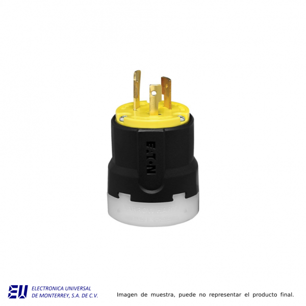 CLAVIJA ULTRAGRIP DIAMETRO DE CABLE 9.5-25.4MM 2P3H 20A 125VCA NEMA L5-20 GRADO INDUSTRIAL COLOR CODE - AHCL520P