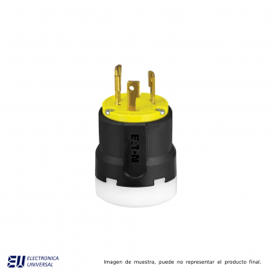 CLAVIJA ULTRAGRIP 2P3H, 30A, 125VCA, NEMA L5-30, GRADO INDUSTRIAL, COLOR CODE AMARILLO - AHCL530P