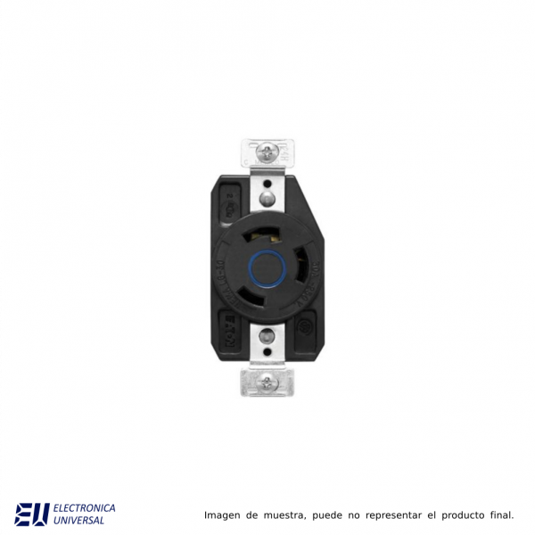 RECEPTACULO SENCILLO HART-LOCK, 2P3H, 30A, 250VCA, NEMA L6-30, GRADO INDUSTRIAL, COLOR CODE AZUL - AHCL630R
