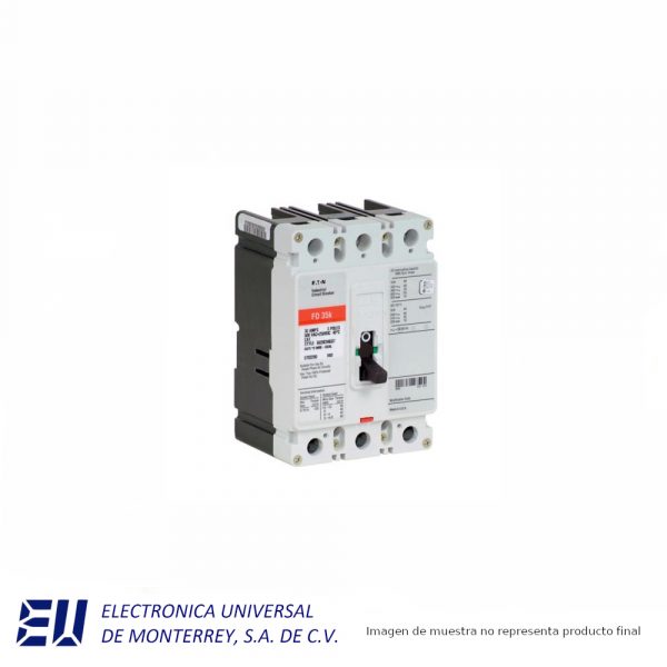 INTERRUPTOR TERMOMAGNETICO DE 3 POLOS SERIE C, 70 AMP, 600 VCA F FRAME EATON - FD3070L