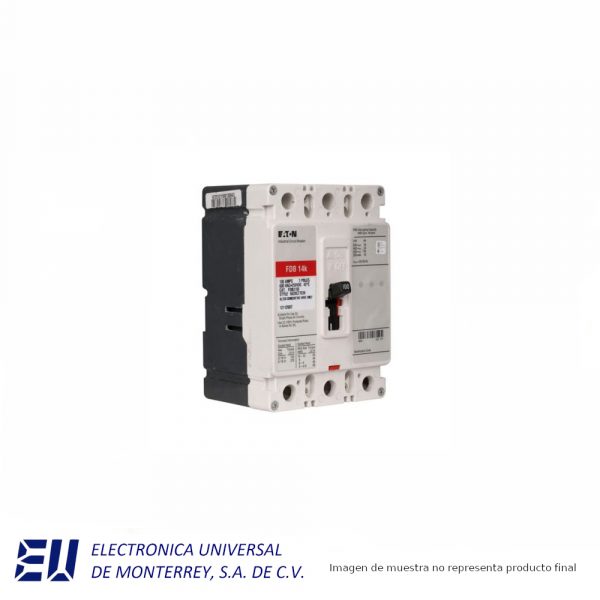 INTERRUPTOR TERMOMAGNETICO DE 3 POLOS SERIE C, 125 AMP, 600 VCA F FRAME EATON - FDB3125L