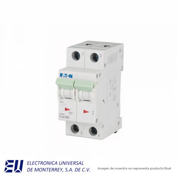 INTERRUPTOR TERMOMAGNETICO PARA RIEL DIN 4 AMP 6KA 2 POLOS - PLS6-C4/2-MW,