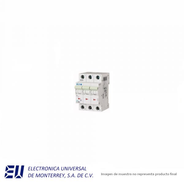INTERRUPTOR TERMOMAGNETICO PARA RIEL DIN 8 AMP 6KA 3 POLOS - PLS6-C8/3-MW