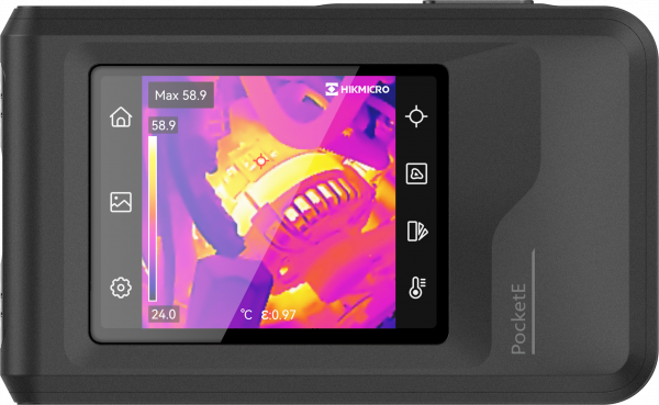 CAMARA TÉRMICA PORTATIL PANTALLA TÁCTIL 640X480, RESOLUCIÓN 256X192, LENTE 3.6mm, IP54 - HIKMICRO POCKET-E - Image 3